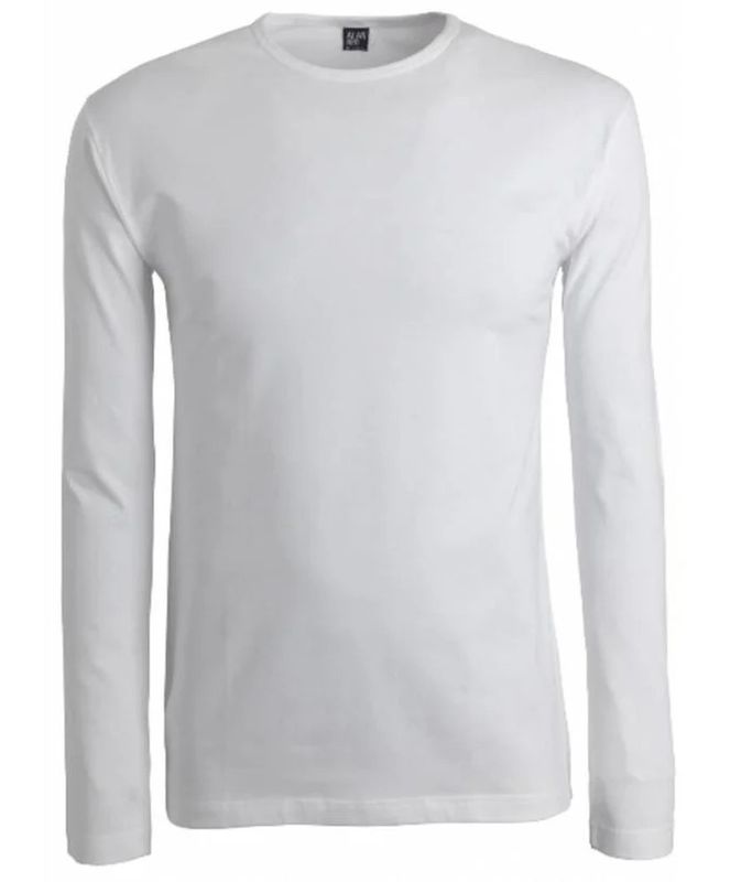 Alan Red Olbia t-shirt lange mouw ronde hals wit