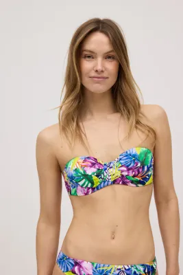 Ysabel Mora bandeau bikinitop tropical