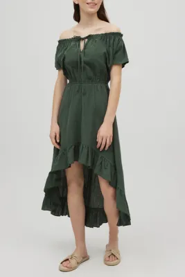 Ysabel Mora asymmetrische jurk