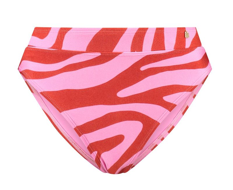Beachlife high waist bikinibroekje pink zebra