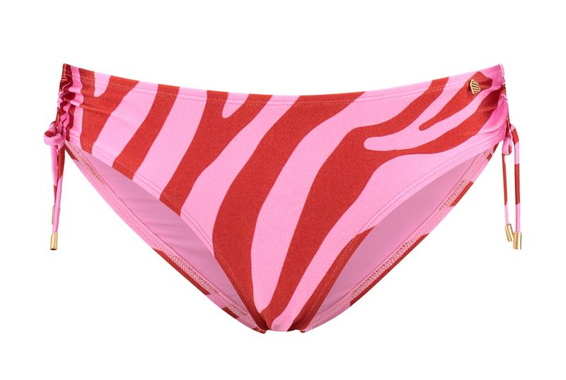 Beachlife midi bikinibroekje pink zebra