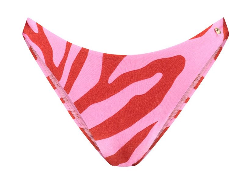 Beachlife hoog uitgesneden bikinibroekje pink zebra