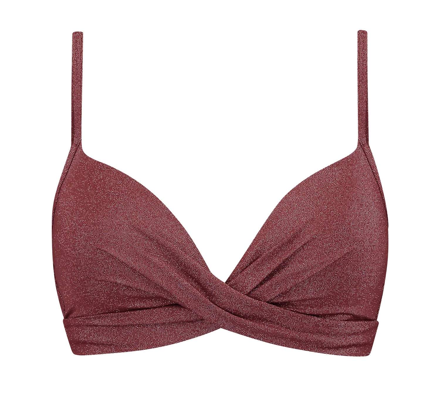 Beachlife twisted bikinitop raisin glitter