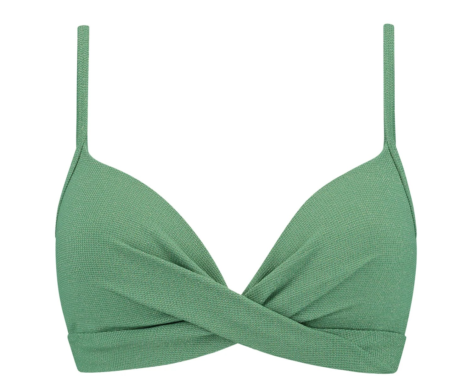 Beachlife twisted bikinitop green shimmer