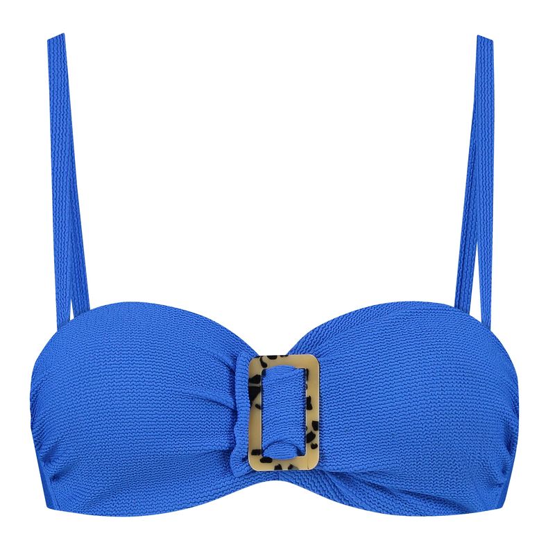 Cyell Wavy Blue bandeau bikinitop