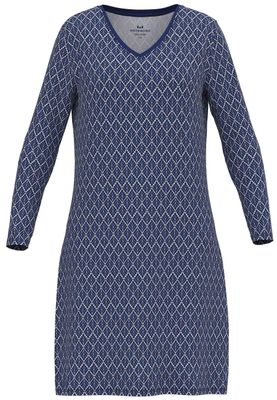 Gotzburg nachthemd lange mouw blauw/wit