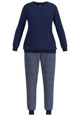 Gotzburg pyjama lange mouw blauw/wit