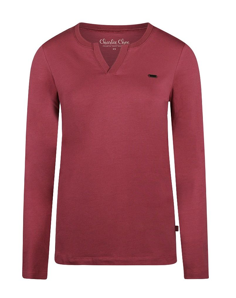 Charlie choe O-Cozy days pyjama shirt Cassis