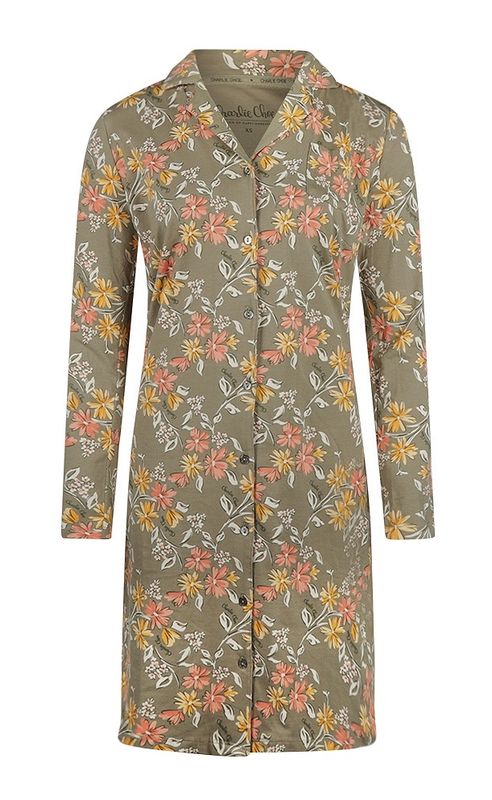 Charlie Choe O-Lovely nights nachthemd faded green