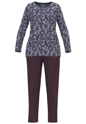 Gotzburg pyjama lange mouw blad bordeaux