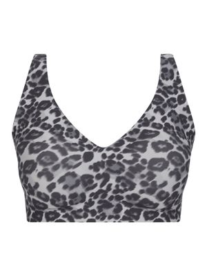 Chantelle SoftStrectch Power Plunge beugelloze bralette leopard grijs