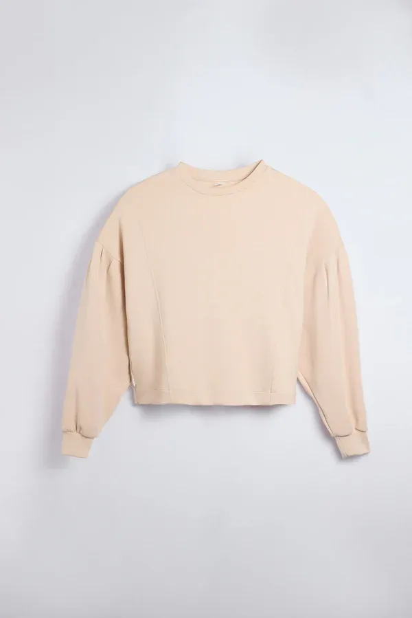 Ysabel Mora Sweatshirt pofmouwen sand