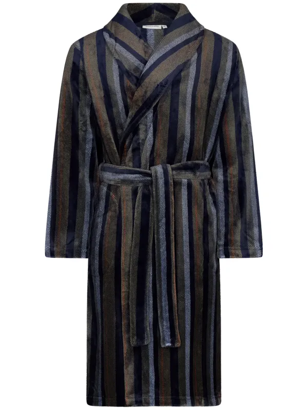 REVISE Heren badjas RE-855 - met bamboevezel - met capuchon - saunamantel, zwart met rood, S