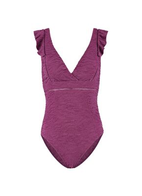 Beachlife Bright Plum ruches badpak