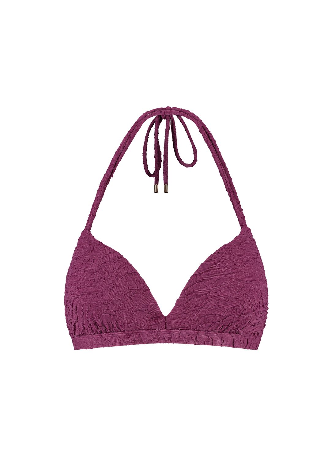 Beachlife Bright Plum halter bikinitop