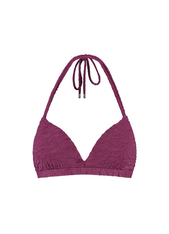 Beachlife Bright Plum halter bikinitop