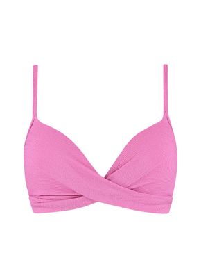 Beachlife Pink Shimmer twist bikinitop