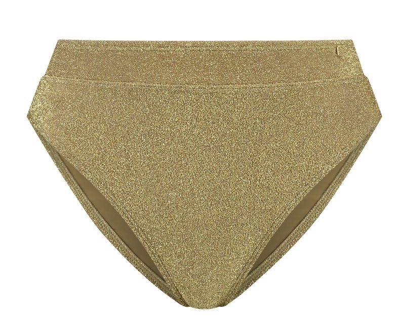 Beachlife high waist bikinibroekje gold glitter