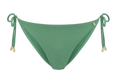 Beachlife bikinibroekje strikjes green shimmer