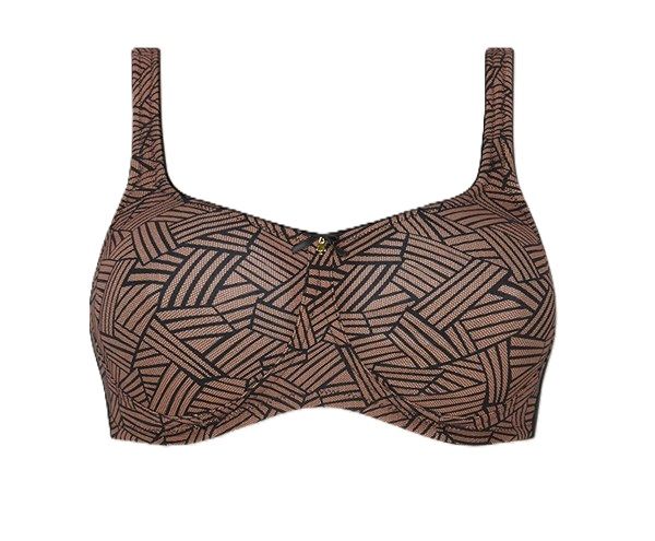 Amoena Brooke prothese bh zonder beugel black/cafe