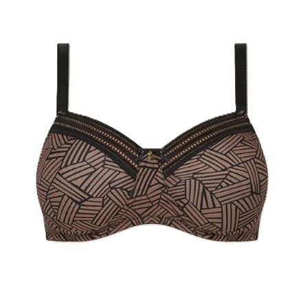 Amoena Brooke voorgevormde prothese bh black/cafe