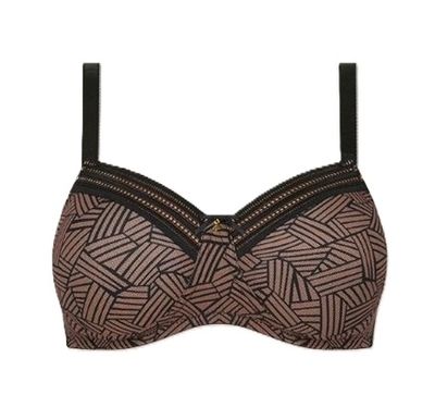 Amoena Brooke voorgevormde prothese bh black/cafe