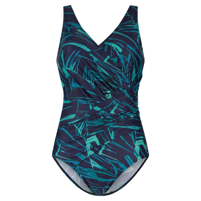 Ten Cate Swim shape badpak painted leaves navy