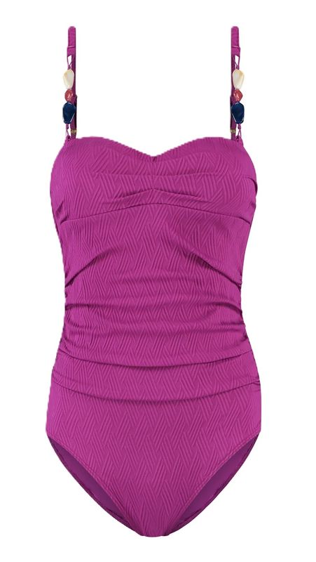 Cyell Texture Viola bandeau badpak