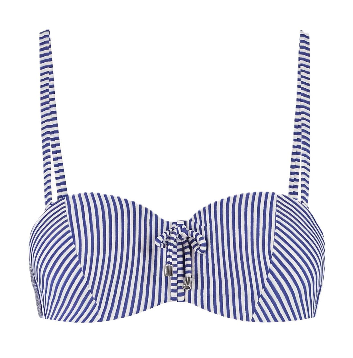 Cyell Seersucker bandeau bikinitop