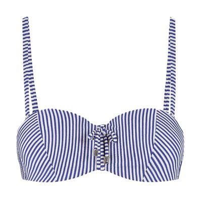Cyell Seersucker bandeau bikinitop