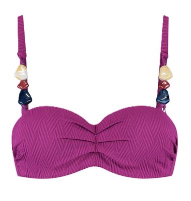 Cyell Texture Viola bandeau bikinitop