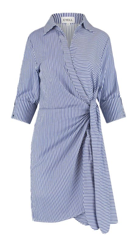 Cyell Seersucker overslag jurk