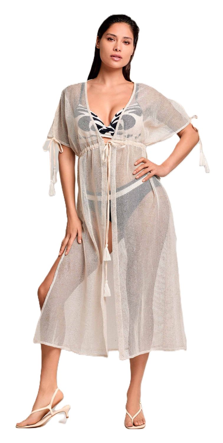 David Paintballs Rocho Maxi tuniek off white