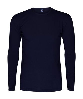 Alan Red Olbia t-shirt lange mouw ronde hals navy