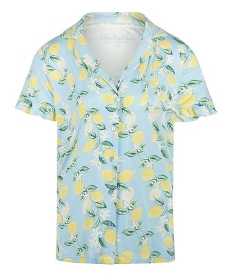 Charlie Choe Amalfi Coast pyjama shirt lemon
