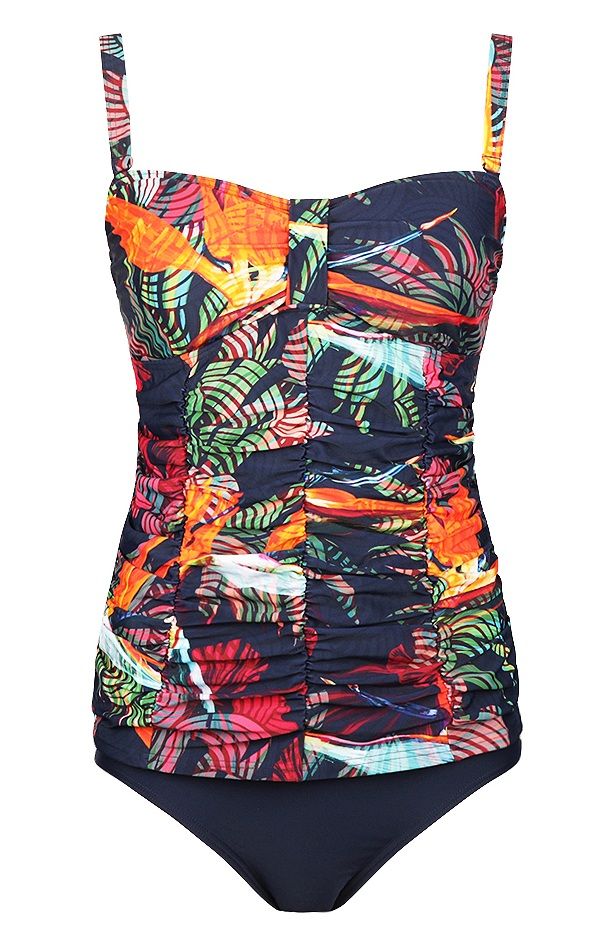 Mila Strapless tankini navy