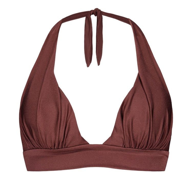 Barts Isla Triangle Halter bikinitop maroon