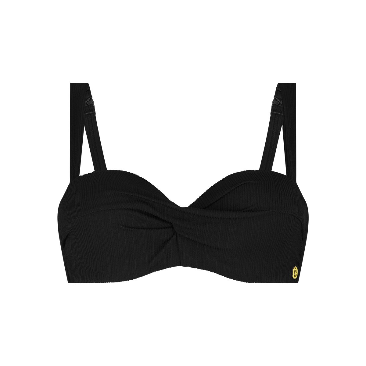 Ten Cate Beach Twisted bikinitop rib zwart