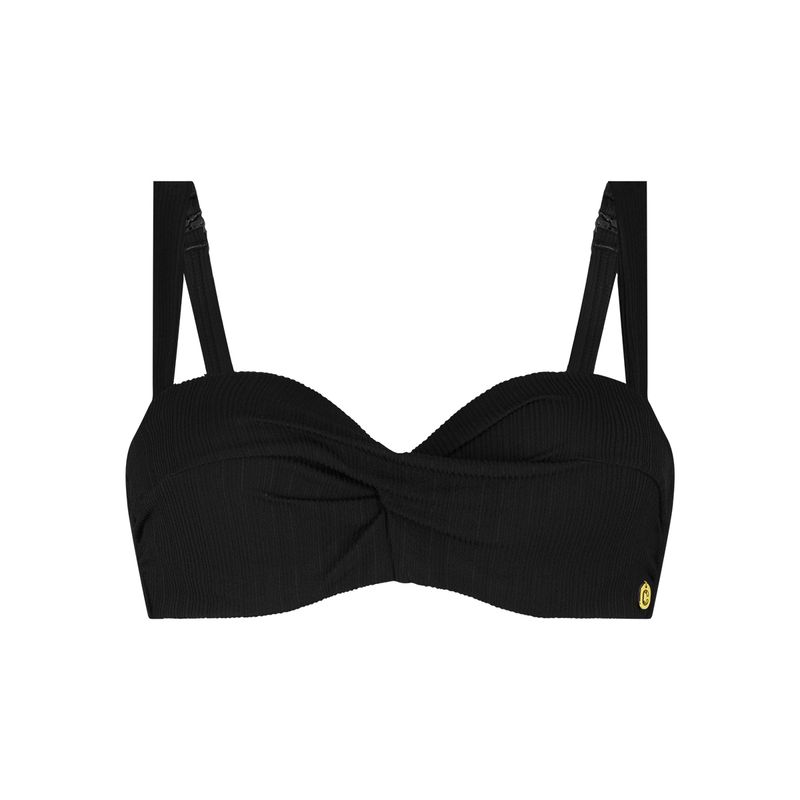 Ten Cate Beach Twisted bikinitop rib zwart