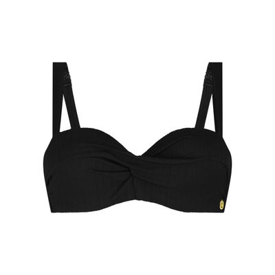 Ten Cate Beach Twisted bikinitop rib zwart