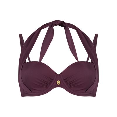 Ten Cate Beach multiway bikinitop wine red