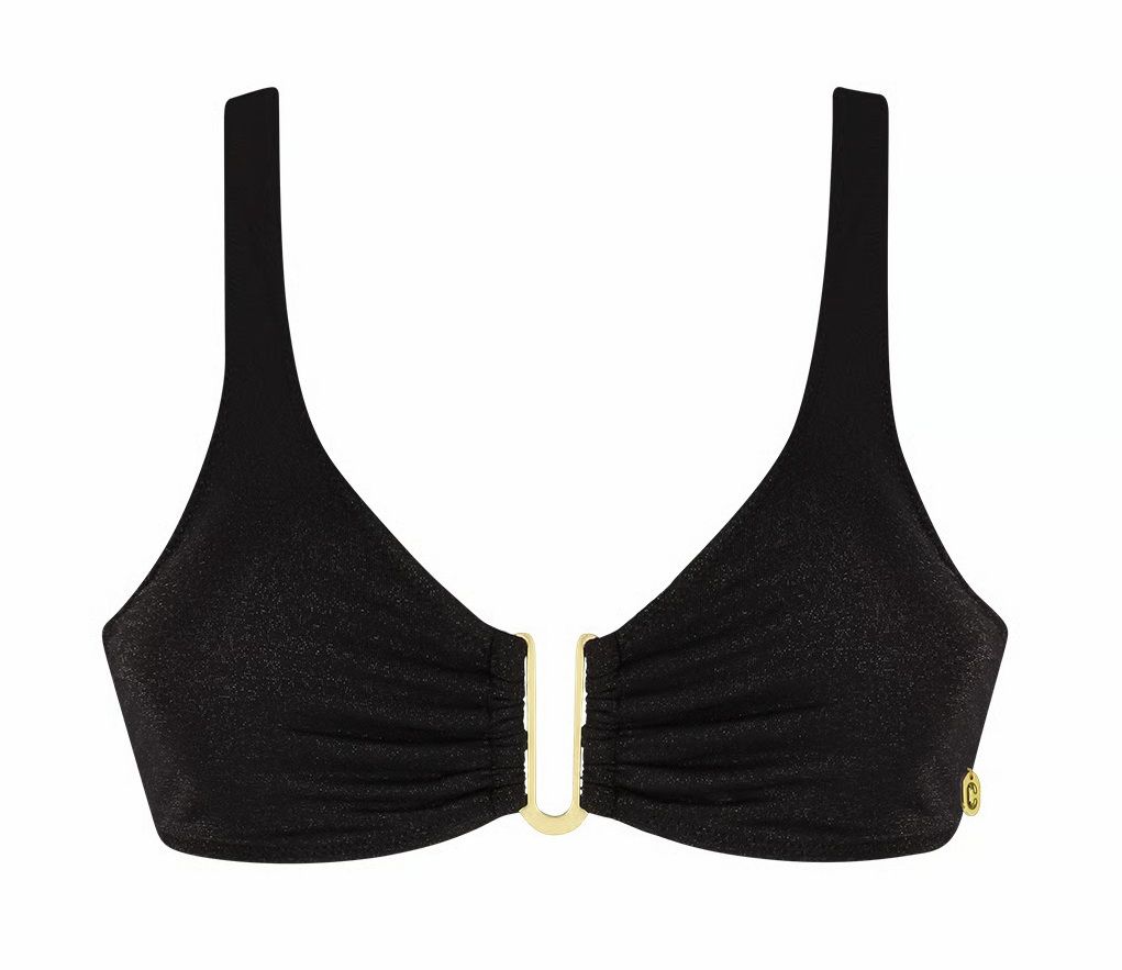 Ten Cate buckle bikinitop shiny zwart