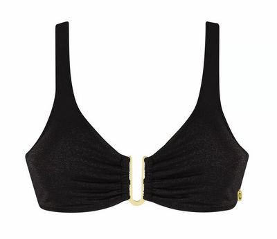 Ten Cate buckle bikinitop shiny zwart