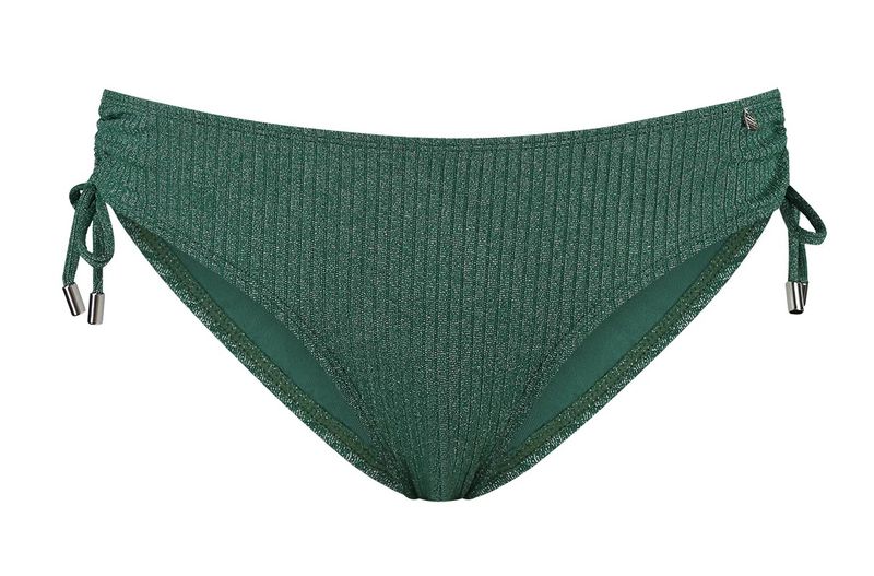 Beachlife Green Glitter mid waist bikinislip