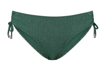 Beachlife Green Glitter mid waist bikinislip