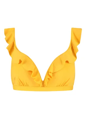 Beachlife Mango Ruffle padded bikinitop