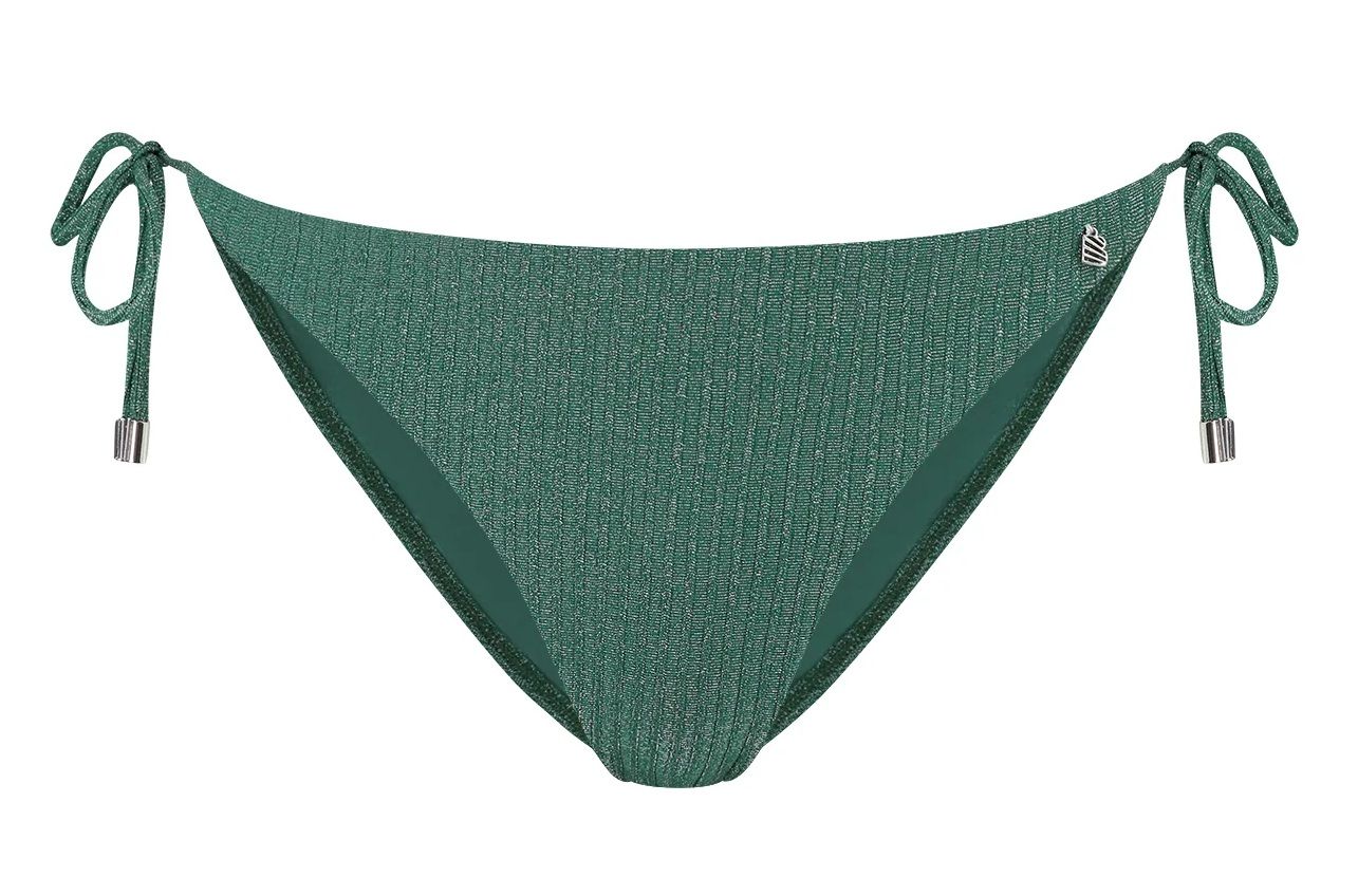 Beachlife Green Glitter mid waist bikinislip
