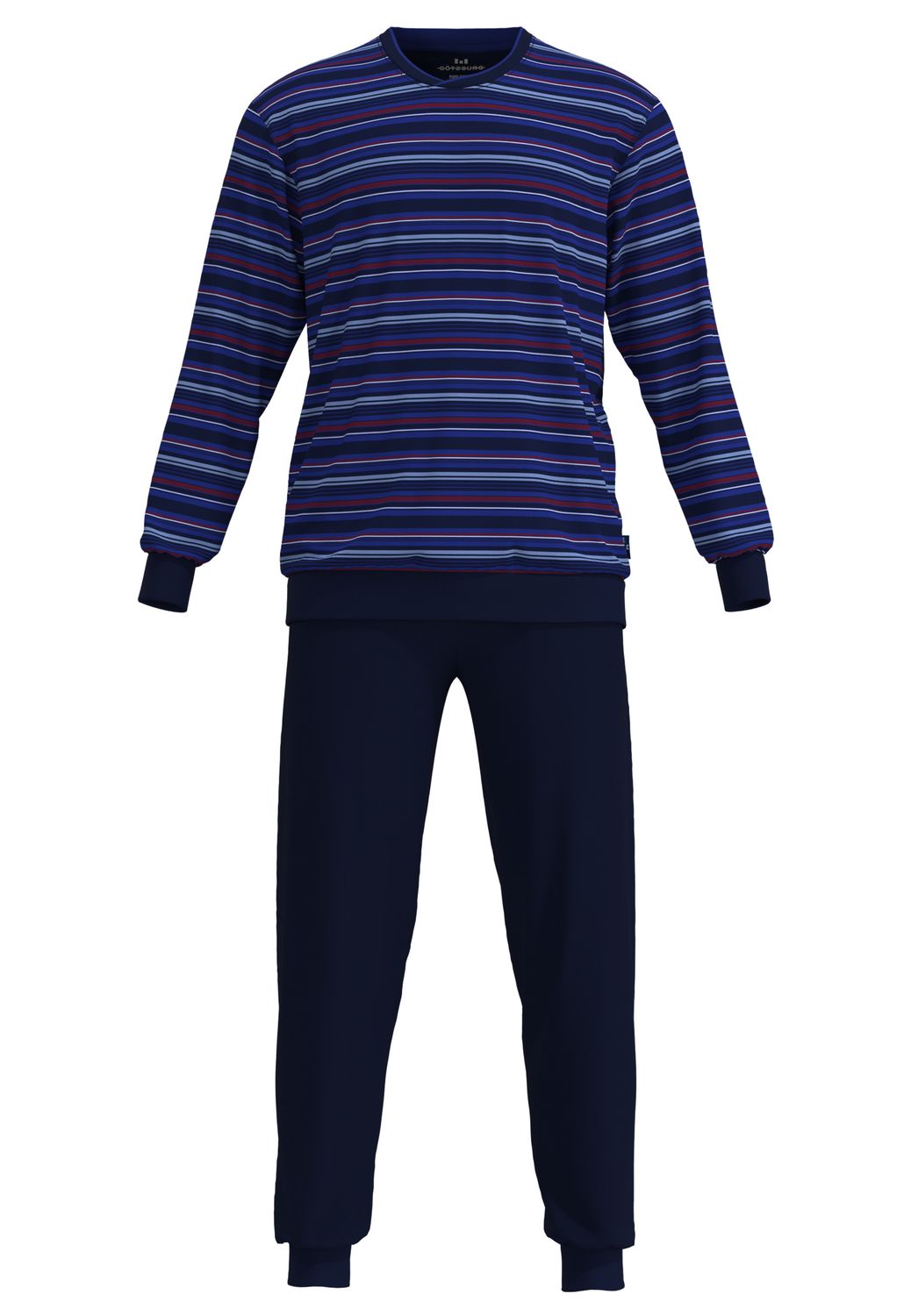Gotzburg Valencia heren pyjama streep blauw
