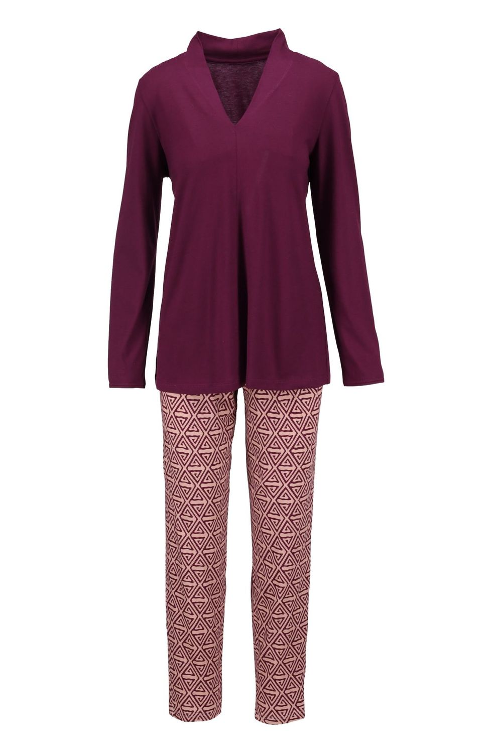 Cherie Line dames pyjama wine
