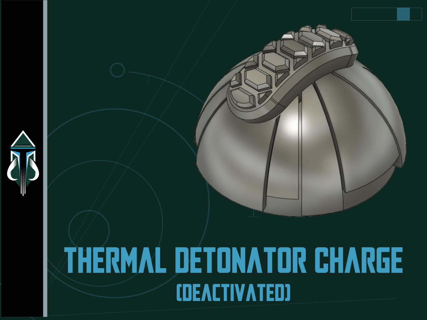 Mandalorian themed Thermal Detonator Charge (Static/Deactiaved)
